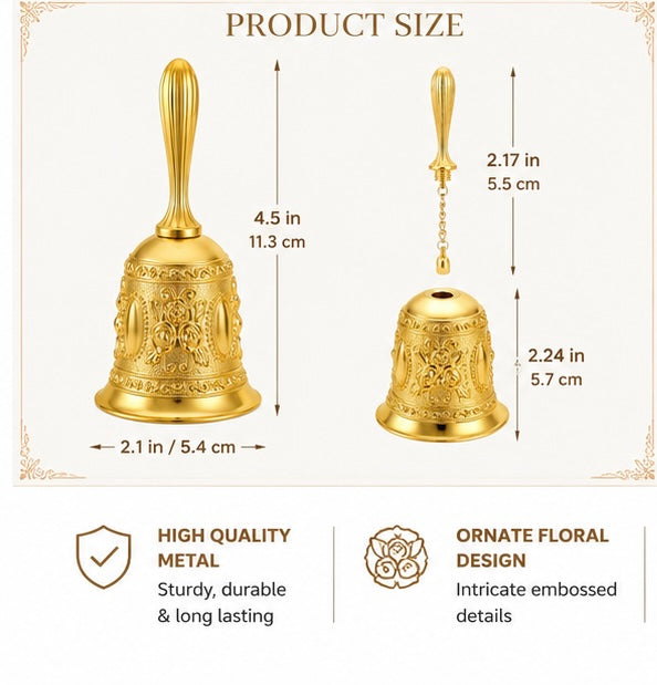 Ornate Gold Ritual Altar Bell
