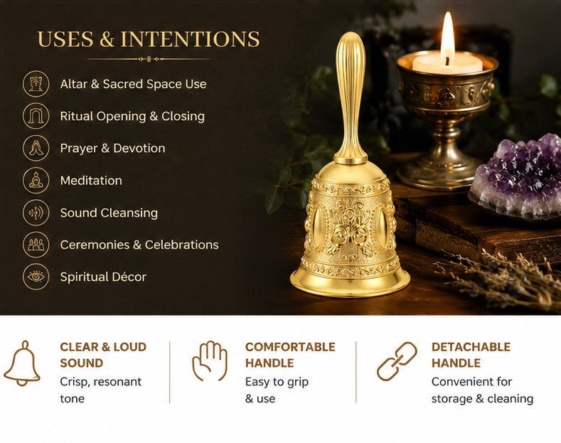 Ornate Gold Ritual Altar Bell