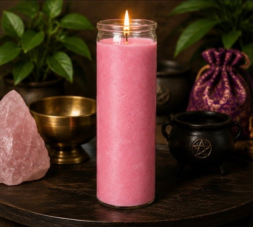 Pink Plain 7-Day Ritual Candle