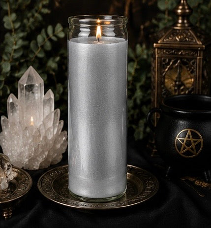 Silver Plain 7-Day Ritual Candle