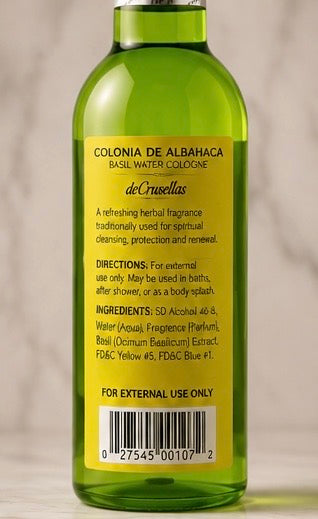 deCrusellas Agua de Albahaca Cologne – 7 fl oz / 207 mL