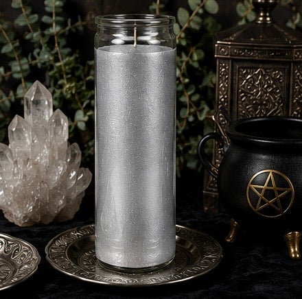 Silver Plain 7-Day Ritual Candle