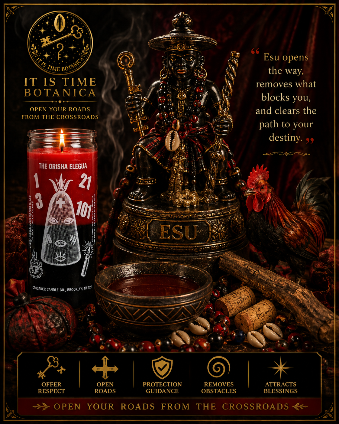 Elegua 7-Day Orisa Devotional Candle