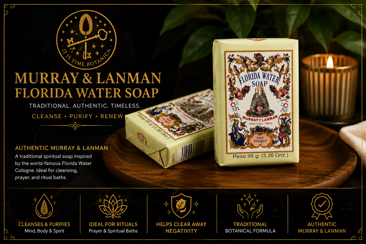 Murray & Lanman Florida Water Soap 3.35 oz (95 g)