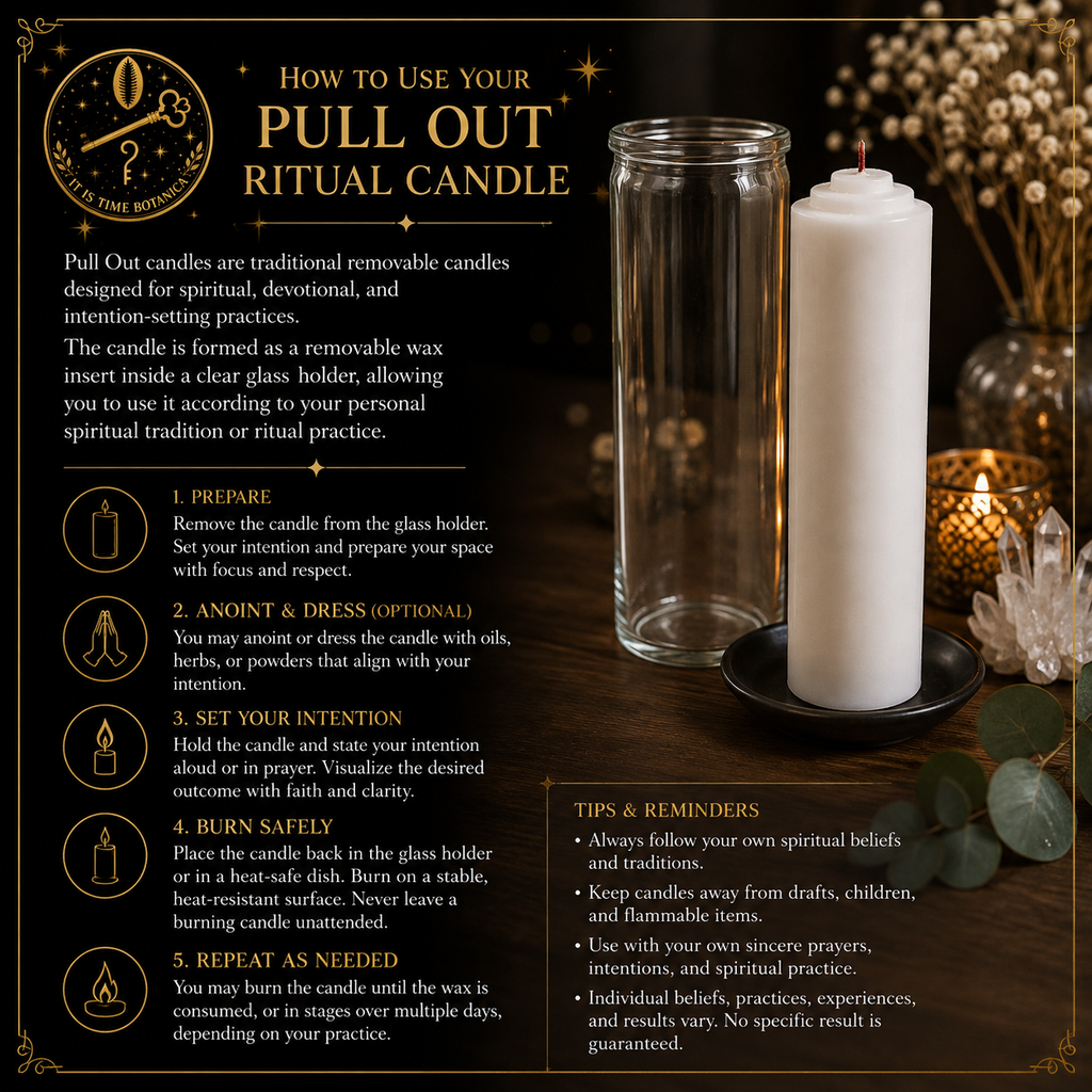 Crusader White Pull Out Ritual Candle