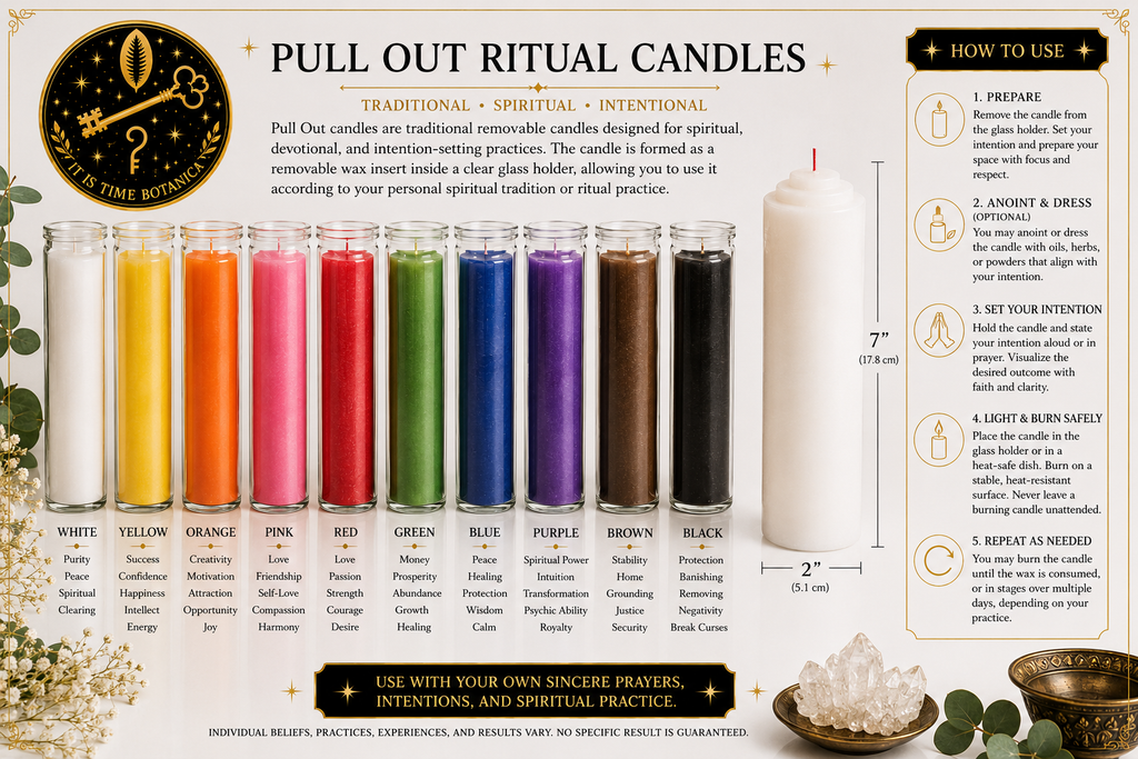 Crusader Black Pull Out Ritual Candle