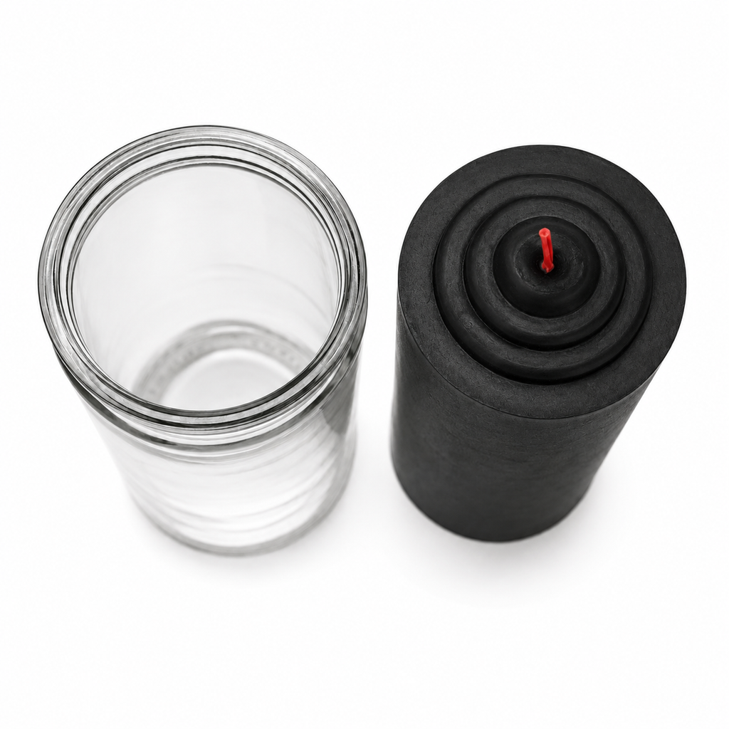 Crusader Black Pull Out Ritual Candle