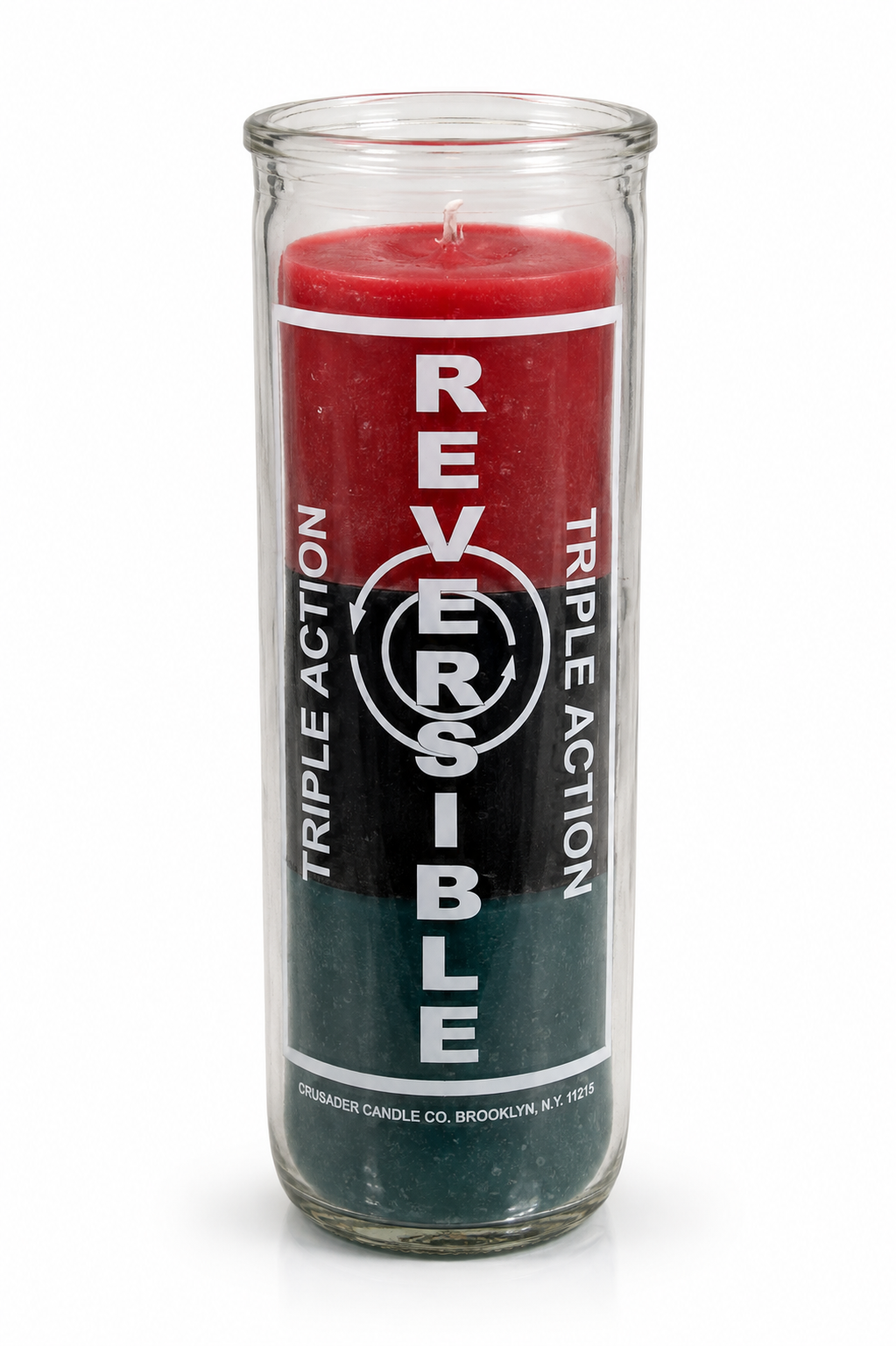 Crusader 3-Color Reversible / Triple Action Pull Out Ritual Candle