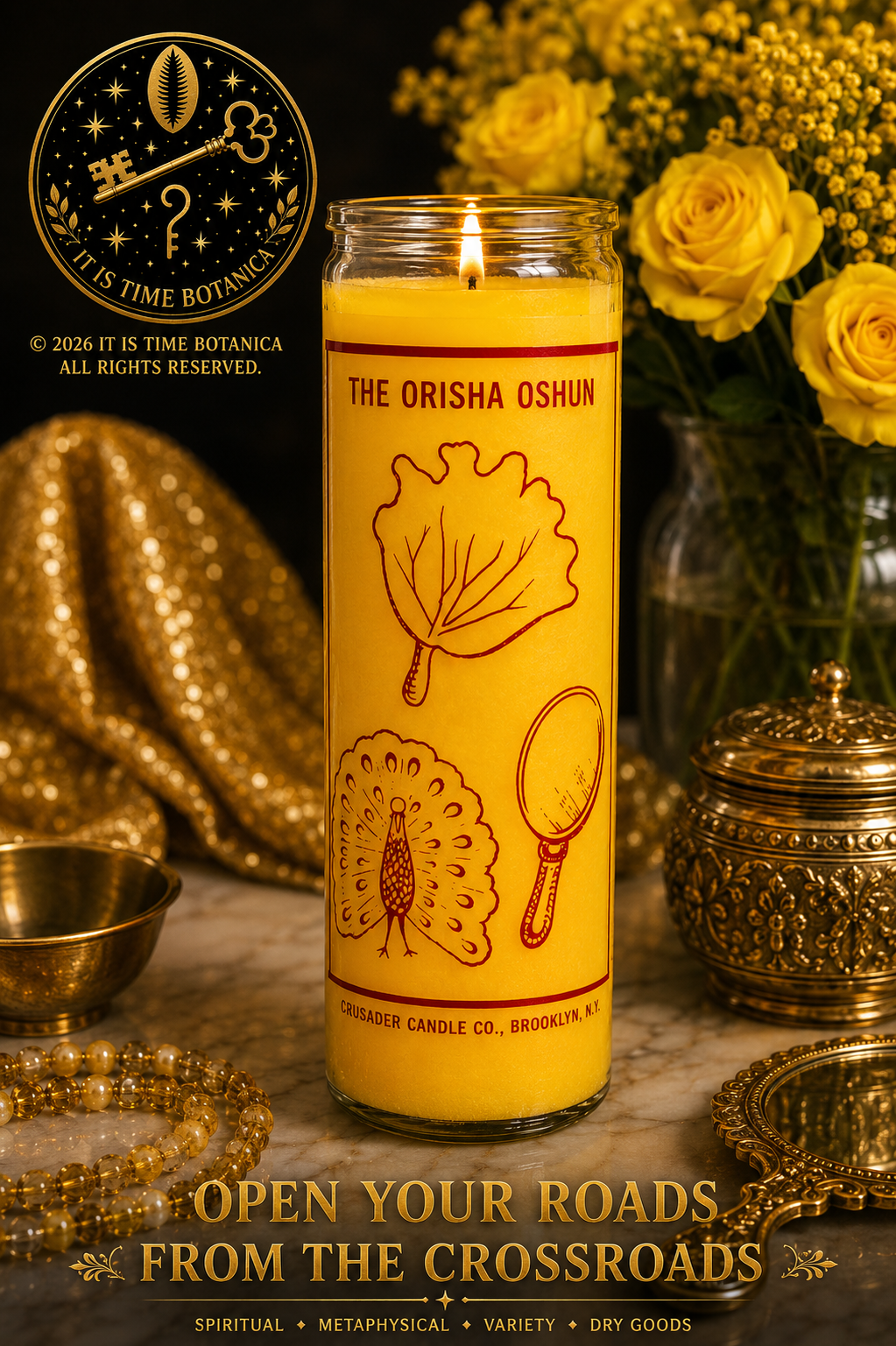 Osun- Ochun 7-Day Orisa Devotional Candle