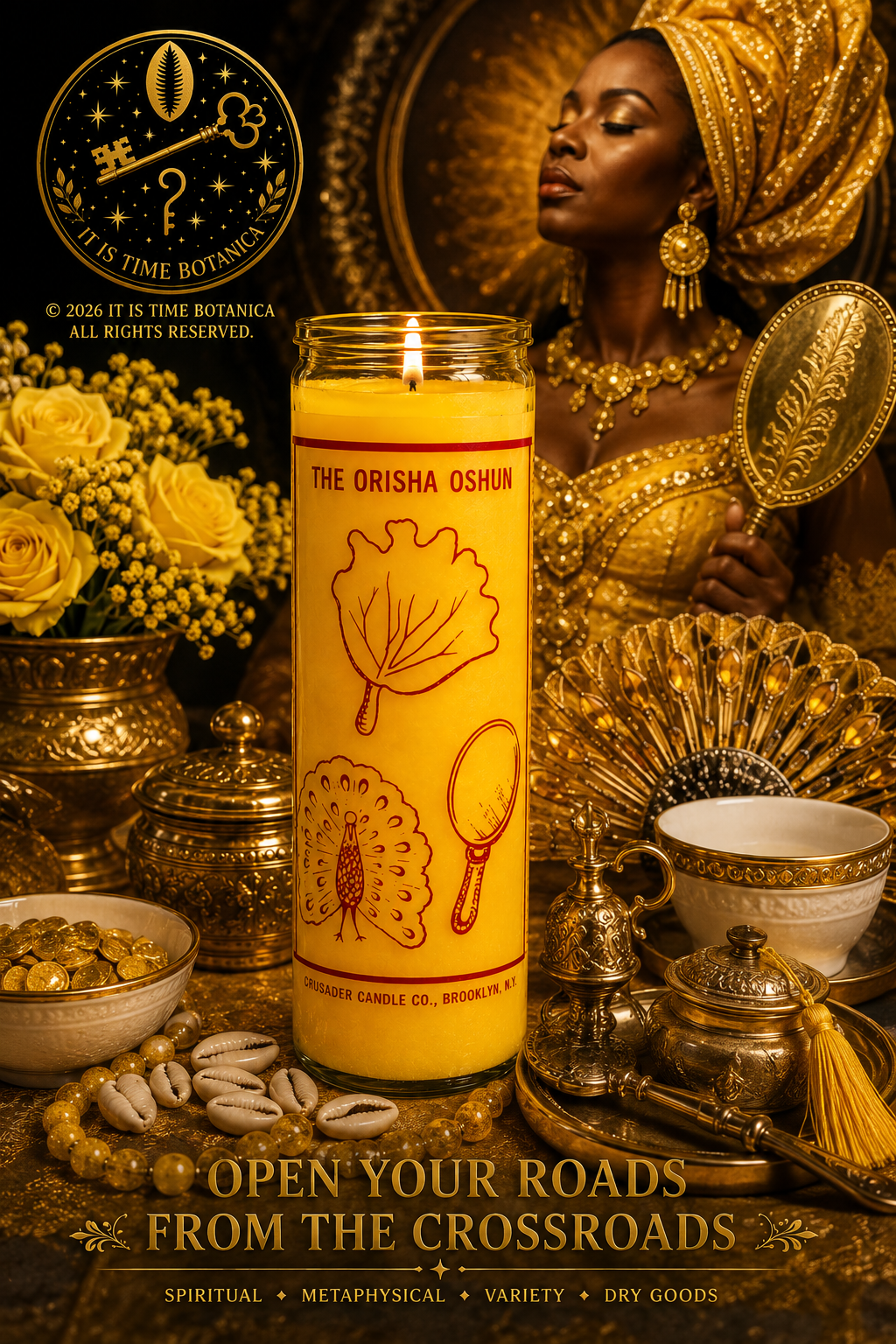 Osun- Ochun 7-Day Orisa Devotional Candle