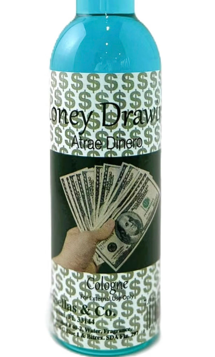 deCrusellas Money Drawing Atrae Dinero Cologne 7 fl oz bottle front label