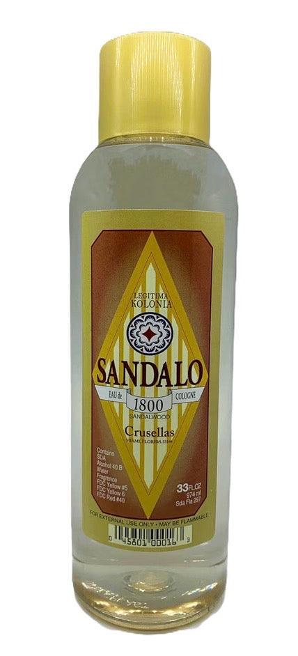 Kolonia 1800 Sándalo Sandalwood Splash Cologne 33 fl oz by Crusellas